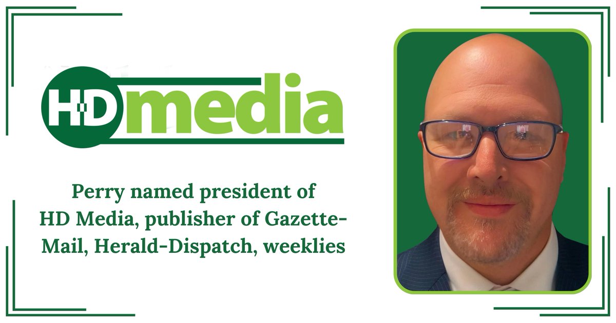 🚨BREAKING: Veteran journalist and West Virginia native Phil Perry has been named president of HD Media, which publishes the Charleston Gazette-Mail, the Herald-Dispatch and a host of weekly publications across three states. 

Read more: bit.ly/HDPerry