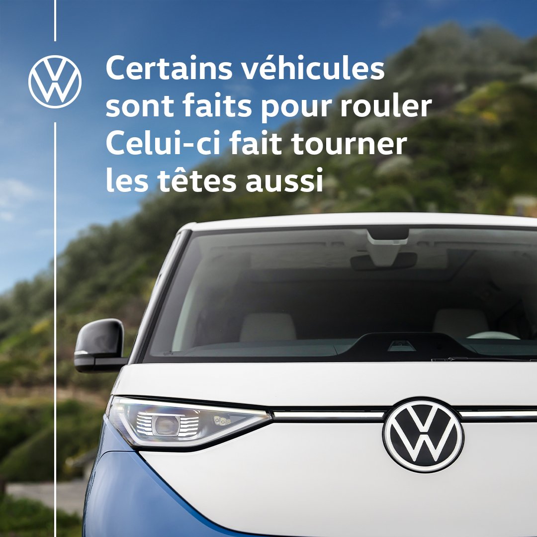 Chose certaine, l’ID. Buzz 2025 100 % électrique en met plein la vue. Ses sieges surélevés aident à vous offrir une perspective saisissante sur la route, alors que ses feux à DEL et son logo VW lumineux attirent tous les regards où vous passez. #LeBonheurEstÉlectrique