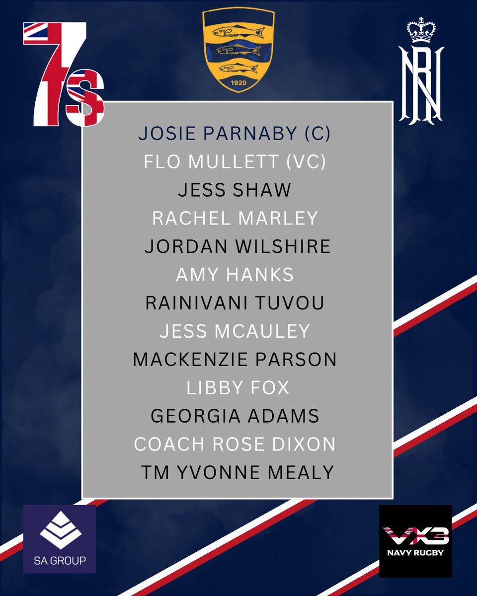 Here is @josieparnaby #Mako for the @worthing_rfc_7s

Come along and support!

📅 28 Jun
🕐 0930
📍 BN16 4AX
🎟️ Available at the gate

#GoNavy #NavyFit #NavyRugby #Worthing