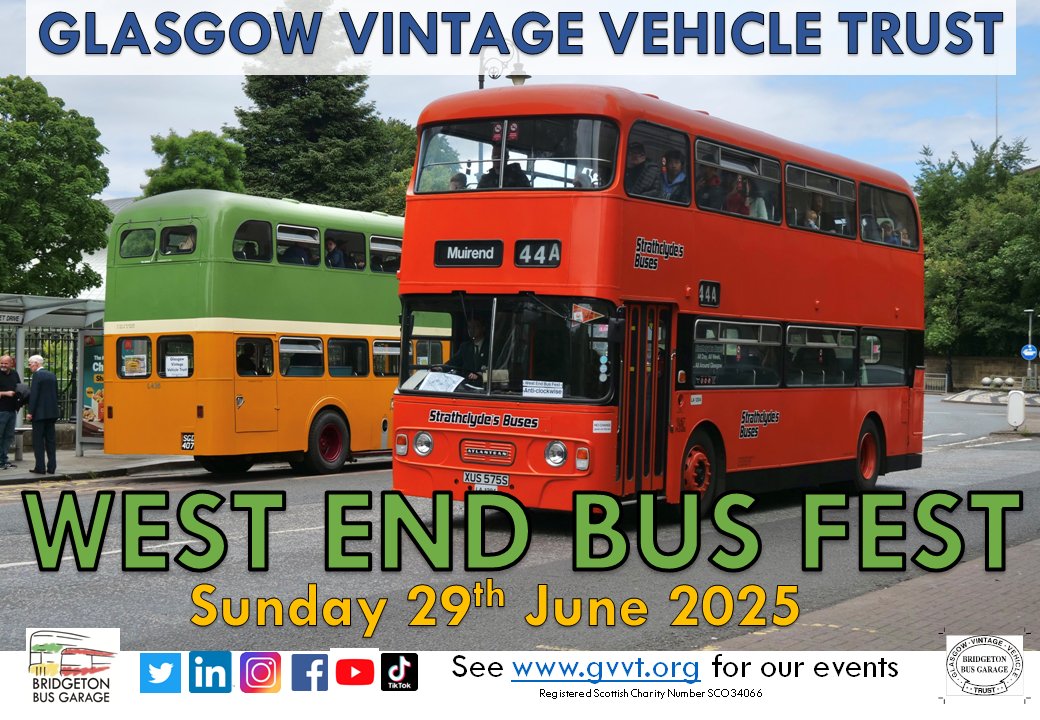 GVVTGlasgow's tweet image. We've got 15 buses offering free rides around the West End and to/from the City Centre this Sunday. We'll also have a selection of vehicles on display outside Riverside Museum as part of WestFest We hope you can join us for a great #free day out!