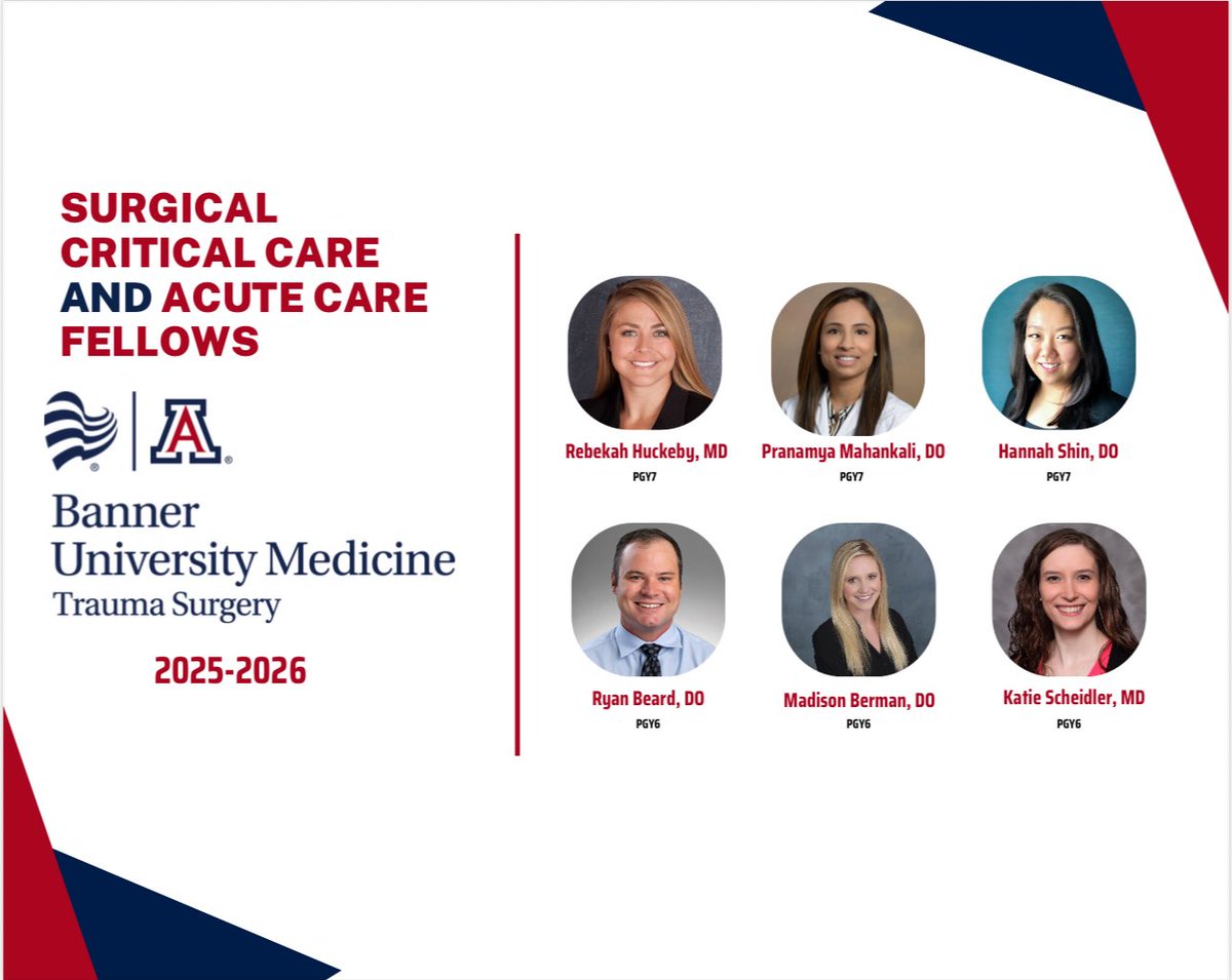 myaprana's tweet image. T-minus one more month until we complete our surgical critical care fellowship year and onto AAST year. Thank you @AZTraumaCats!
#FellowshipoftheSun