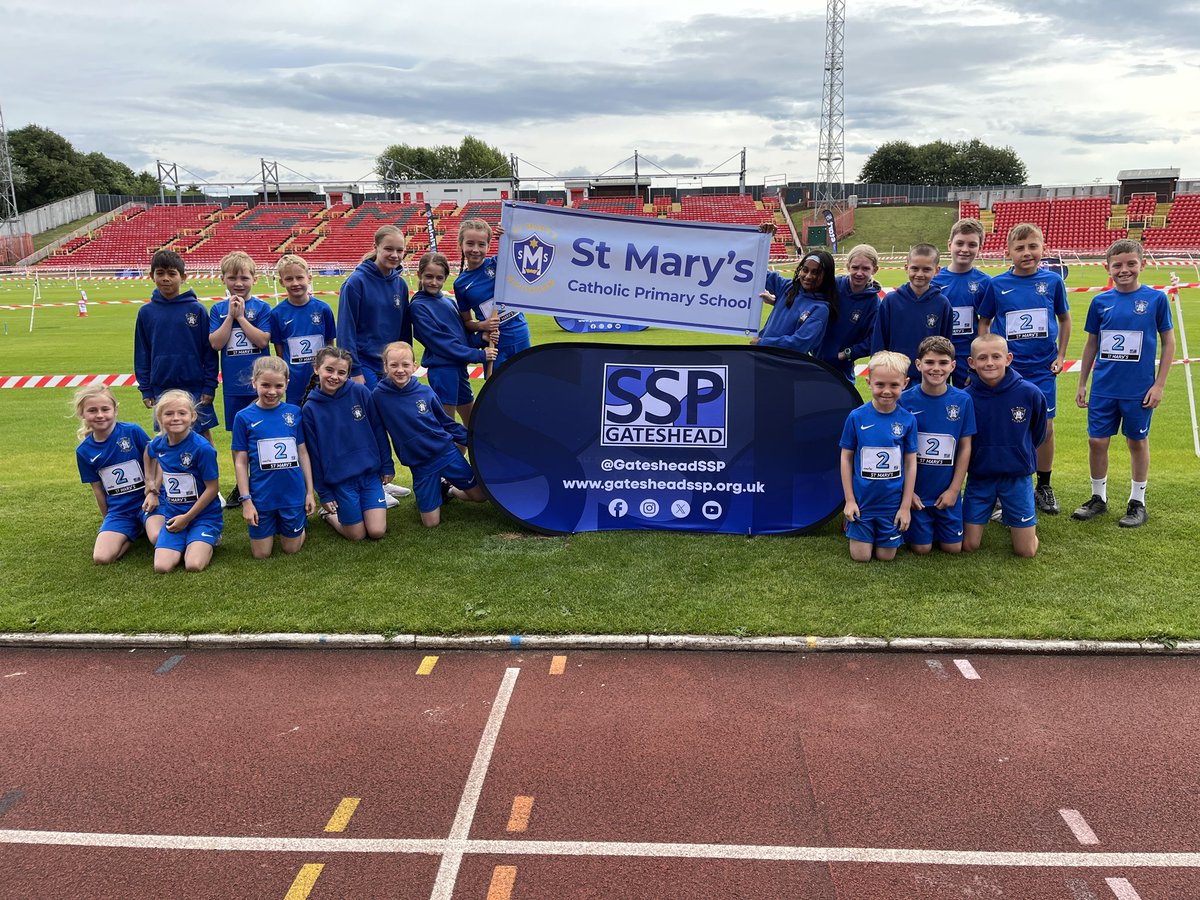 St Mary's Catholic Primary (@whickhamstmarys) on Twitter photo If gold medals were given for sporting values, friendship, supporting each other (and other schools!) with high fives and handshakes or cheering the loudest, then all of our athletes wouldβve won one! It was a real TEAM effort today - we are so proud of everyone! #WeAreStMarys If gold medals were given for sporting values, friendship, supporting each other (and other schools!) with high fives and handshakes or cheering the loudest, then all of our athletes wouldβve won one! It was a real TEAM effort today - we are so proud of everyone! #WeAreStMarys