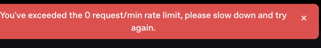 God help us if Super Intelligence built @OpenAi's billing portal because it gave me a rate limit of 0 requests/minute to update our payment method.