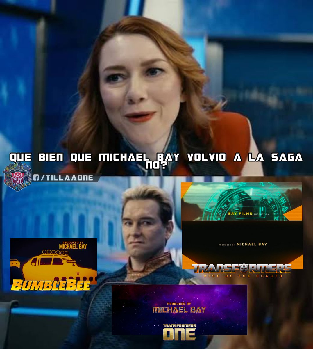 TAAO_OFFICIAL's tweet image. Puro rancio dice y festeja de manera no irónica que Bay volverá a la saga como si la hubiera abandonado realmente... No hace falta explicar el porque no.
- Abejorro Bee