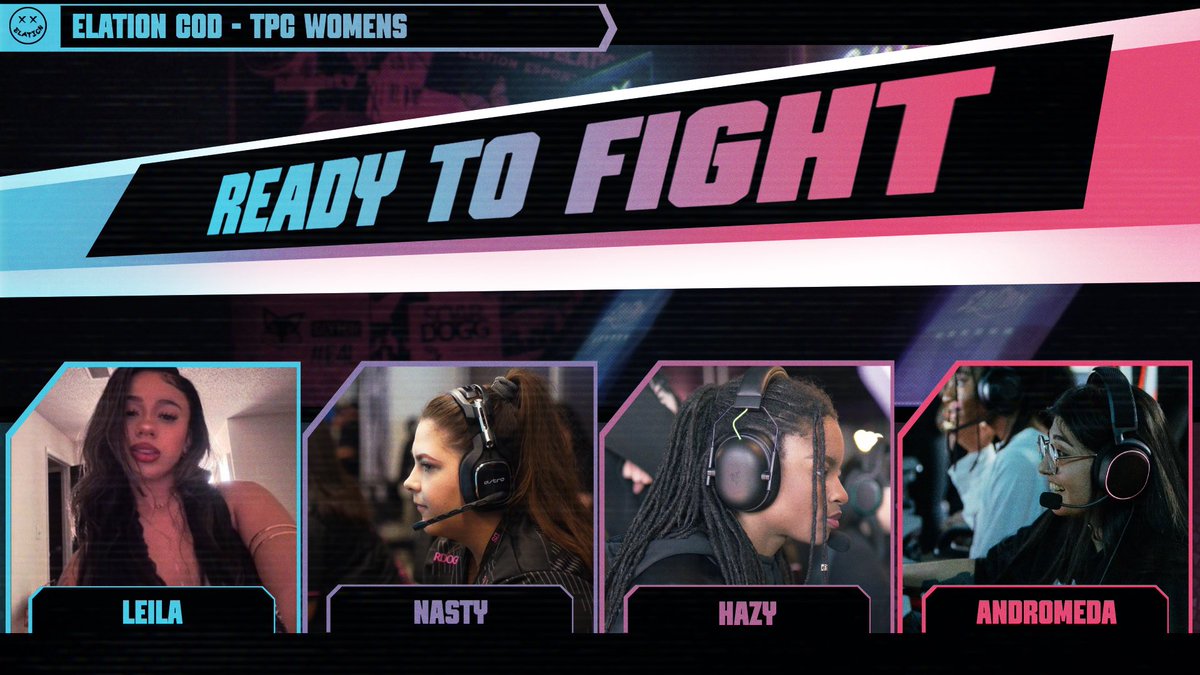 Elation (@elationesports) on Twitter photo π₯ #ππππππ πππππππ π₯
Tonight we return to action in <a href="/TPCWomens/">TPC Women's</a> π€§
Come watch the action unfold LIVE
β°8PM EST
π<a href="/InControlGG/">InControl</a>
πΊTwitch.tv/Andromeda_dn
π<a href="/yLeila_/">leila π¦</a>
π<a href="/amoristina/">nasty</a>
π<a href="/ChemereHazy/">Chemere βγ (she/her) π</a>
π<a href="/ellelie_/">andromeda</a>
#ShowYourElation β’ <a href="/GLYTCHEnergy/">GLYTCH Energy</a> β’ <a href="/SoarDogg/">SoarDogg Apparel</a> π₯ #ππππππ πππππππ π₯
Tonight we return to action in <a href="/TPCWomens/">TPC Women's</a> π€§
Come watch the action unfold LIVE
β°8PM EST
π<a href="/InControlGG/">InControl</a>
πΊTwitch.tv/Andromeda_dn
π<a href="/yLeila_/">leila π¦</a>
π<a href="/amoristina/">nasty</a>
π<a href="/ChemereHazy/">Chemere βγ (she/her) π</a>
π<a href="/ellelie_/">andromeda</a>
#ShowYourElation β’ <a href="/GLYTCHEnergy/">GLYTCH Energy</a> β’ <a href="/SoarDogg/">SoarDogg Apparel</a>