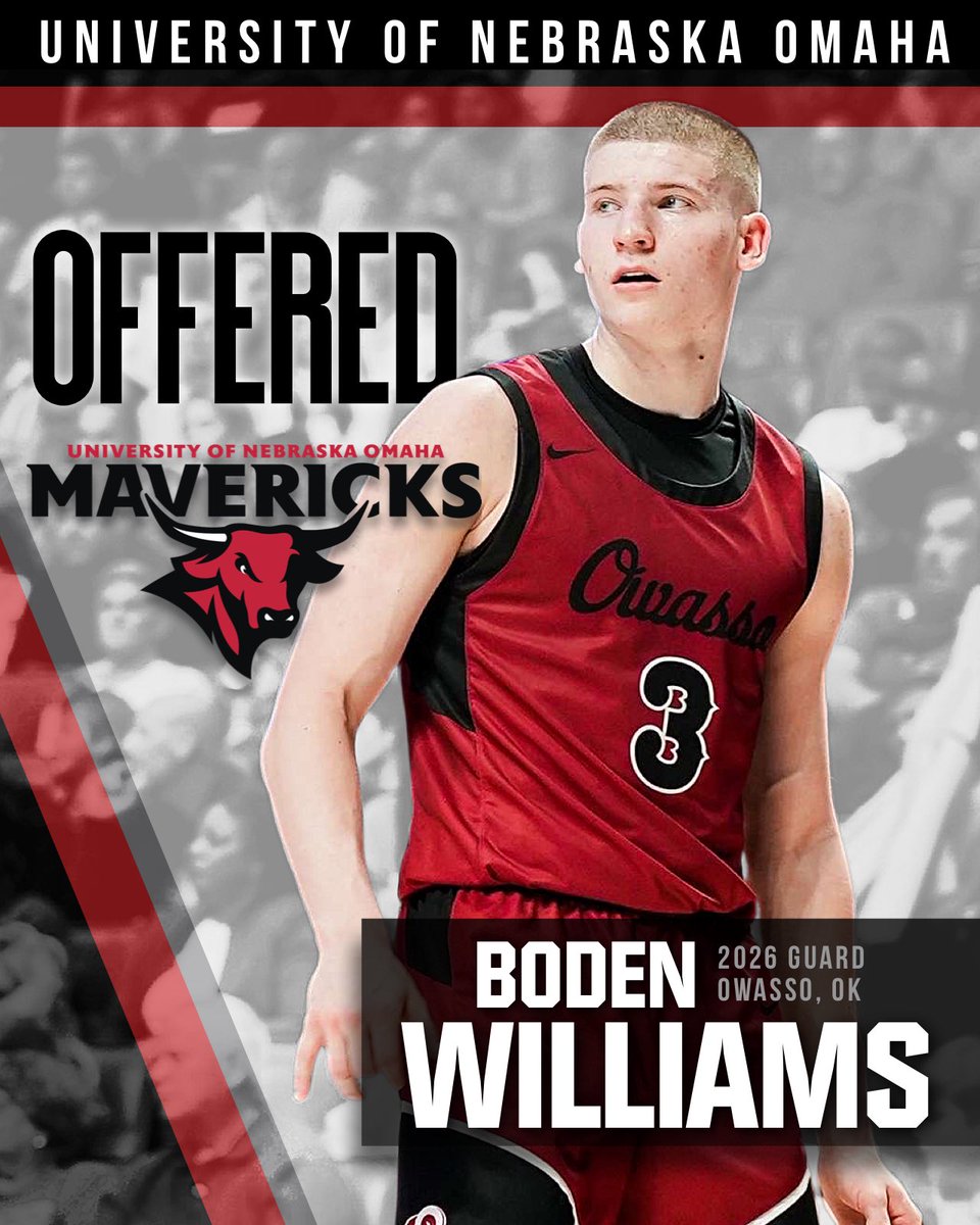 J Dash Media (@johnnydashmedia) on Twitter photo 2026 Owasso Guard Boden Williams (<a href="/BodenWilliams/">Boden Williams</a>) has received and offer from the University of Nebraska Omaha!
<a href="/Ram_Basketball/">Owasso Rams Basketball</a> <a href="/MokanBasketball/">MOKAN Basketball</a> 2026 Owasso Guard Boden Williams (<a href="/BodenWilliams/">Boden Williams</a>) has received and offer from the University of Nebraska Omaha!
<a href="/Ram_Basketball/">Owasso Rams Basketball</a> <a href="/MokanBasketball/">MOKAN Basketball</a>