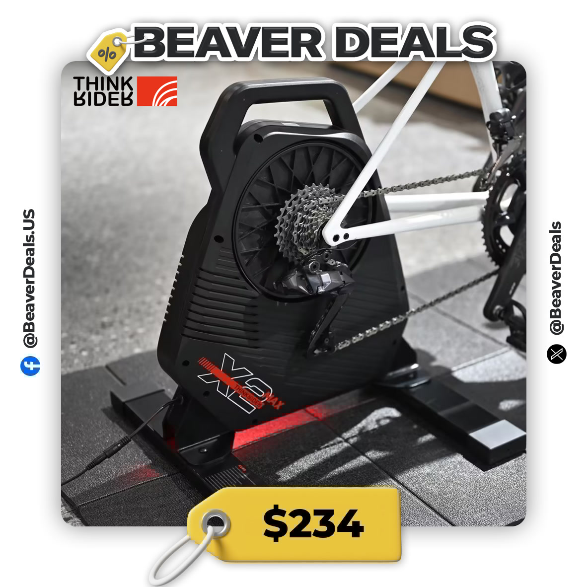 BeaverDeals's tweet image. TRAIN LIKE A PRO! 🚴‍♂️⚡️

🚴‍♂️ ThinkRider X2Max Smart Power Trainer
💵 $234

🔗 s.click.aliexpress.com/e/_okNjlzB

#IndoorCycling #BikeTrainer #SmartTrainer
