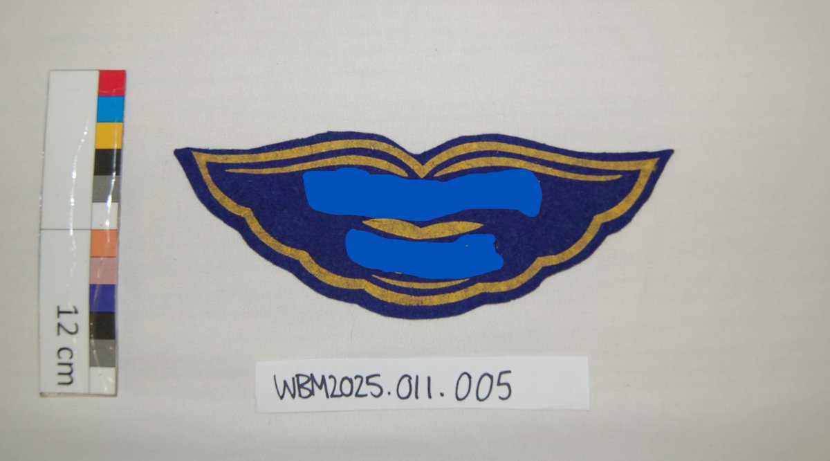 WestbankHistory's tweet image. What Is It Wednesday:
What school did this patch come from (the name has been digitally removed)?
The answer for last week's #WhatIsItWednesday is an iron doily.
#westbankmuseum #WhatIsItWednesday