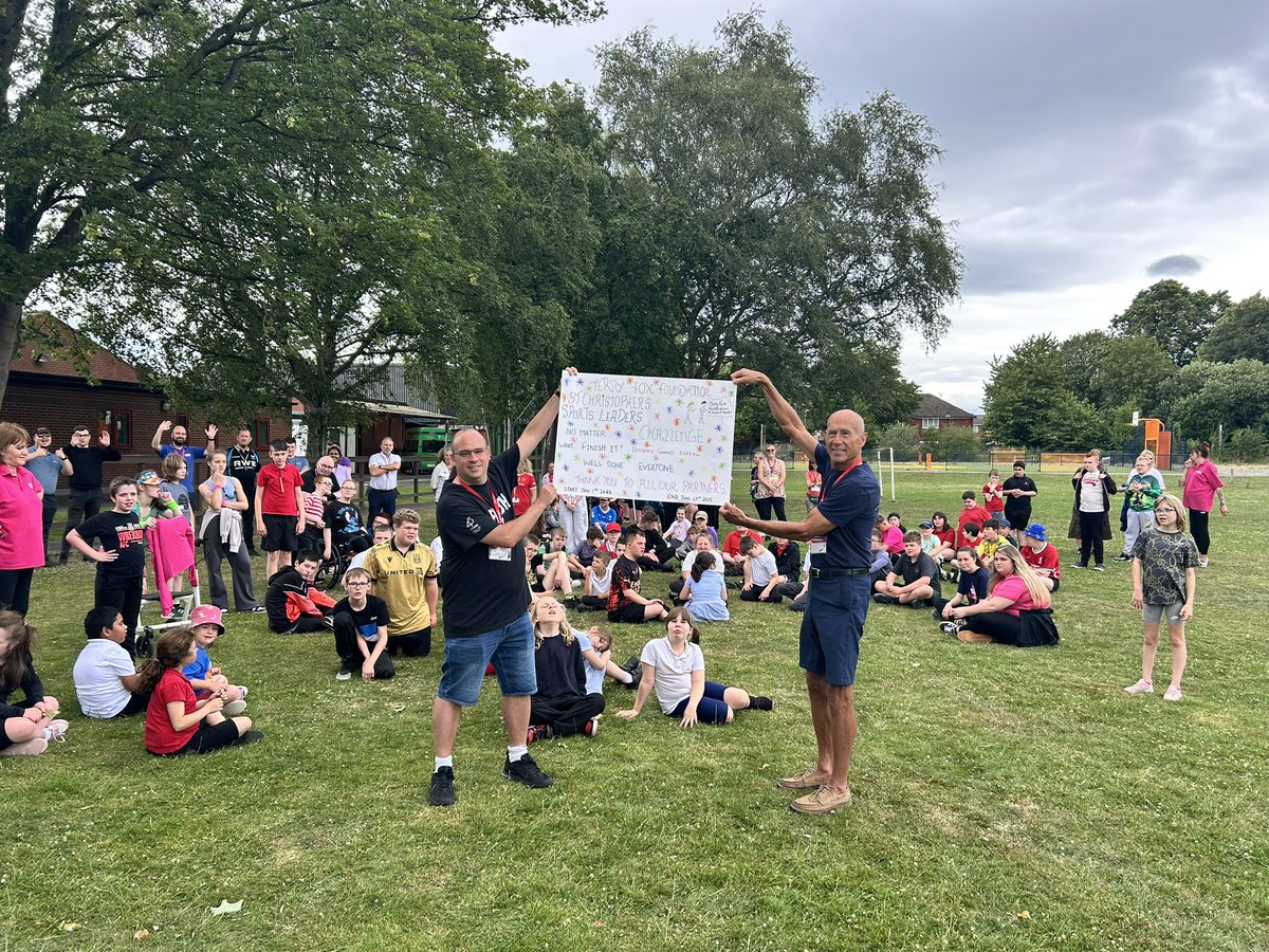 pe_stchris's tweet image. Fantastic to finish the @TerryFoxCanada challenge today with representatives from the Wrexham run foundation my @LshipSkillsFdn sports ,leaders have done an amazing job and thanks to all our partners for you support. Next up……… all will be revealed in September.