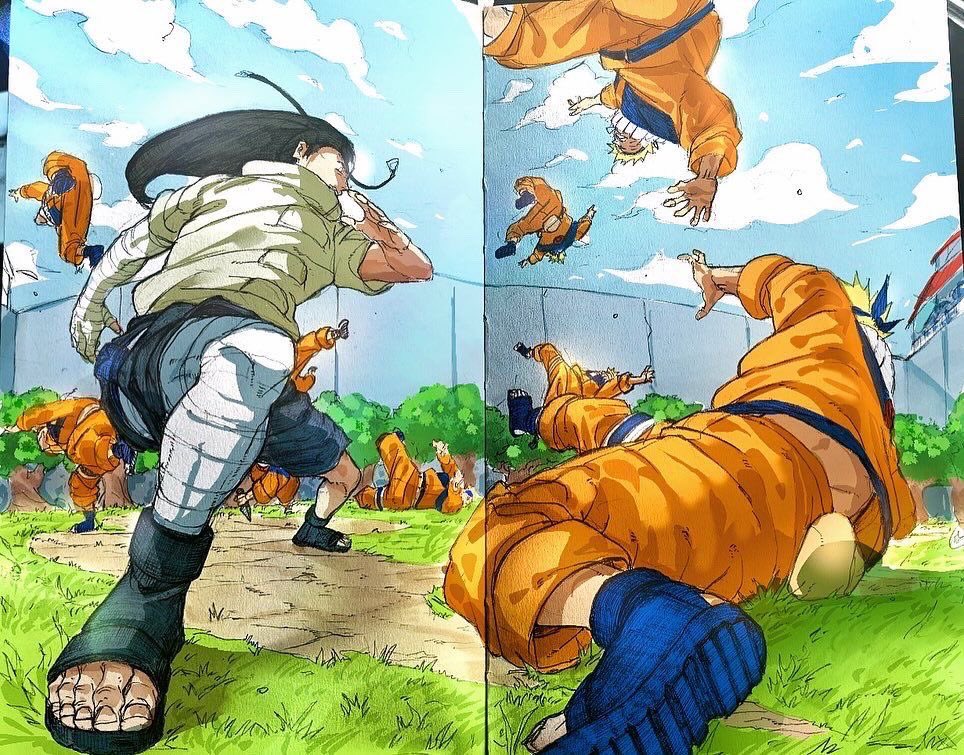 Rym_wallp's tweet image. Naruto vs Neji