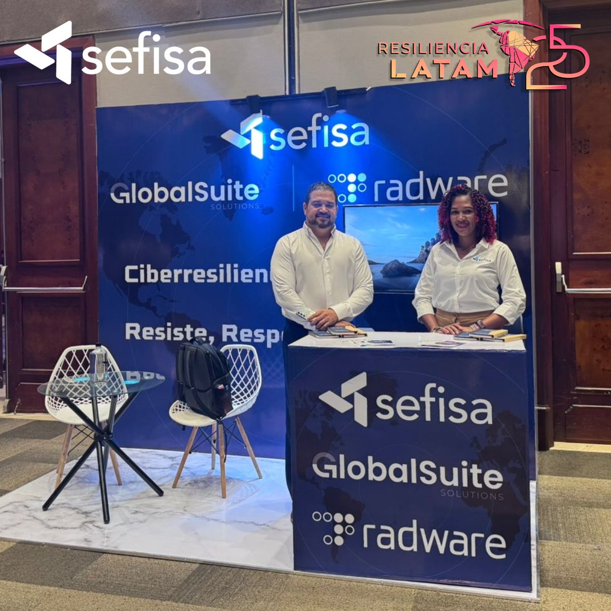 SefisaCA's tweet photo. ¡Resiliencia LATAM 2025!🇩🇴

🌐Nos sentimos orgullosos de participar en el Congreso Resiliencia LATAM 2025 junto a  @radware  y @global_suite , donde compartimos con líderes y expertos comprometidos con la ciberseguridad y la resiliencia digital en Latinoamérica.
@capresiliencia https://t.co/Zh9OrQThpd