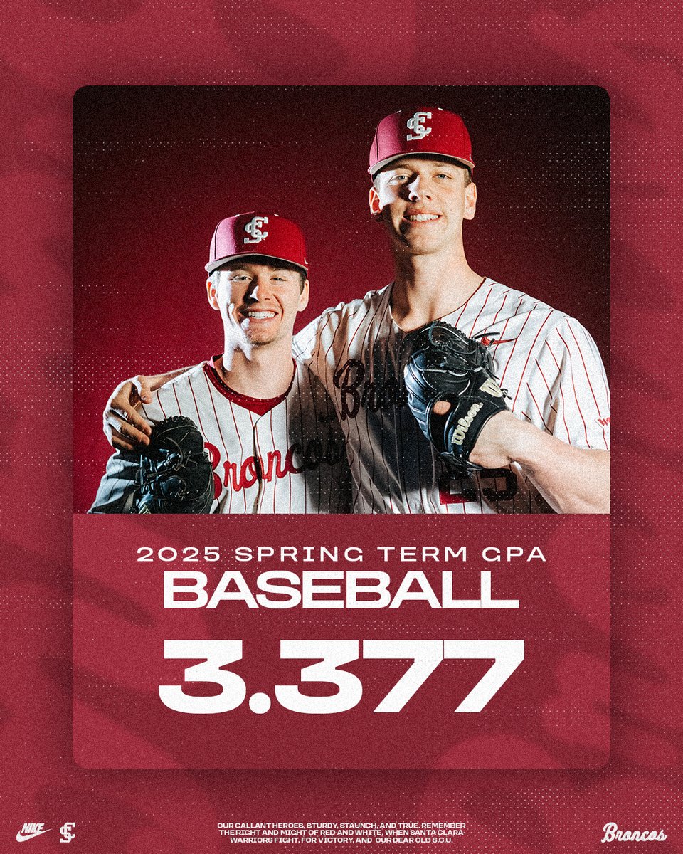 SCU_Baseball's tweet image. Ending the year strong 🎓 📚 ✏️ 

#StampedeTogether