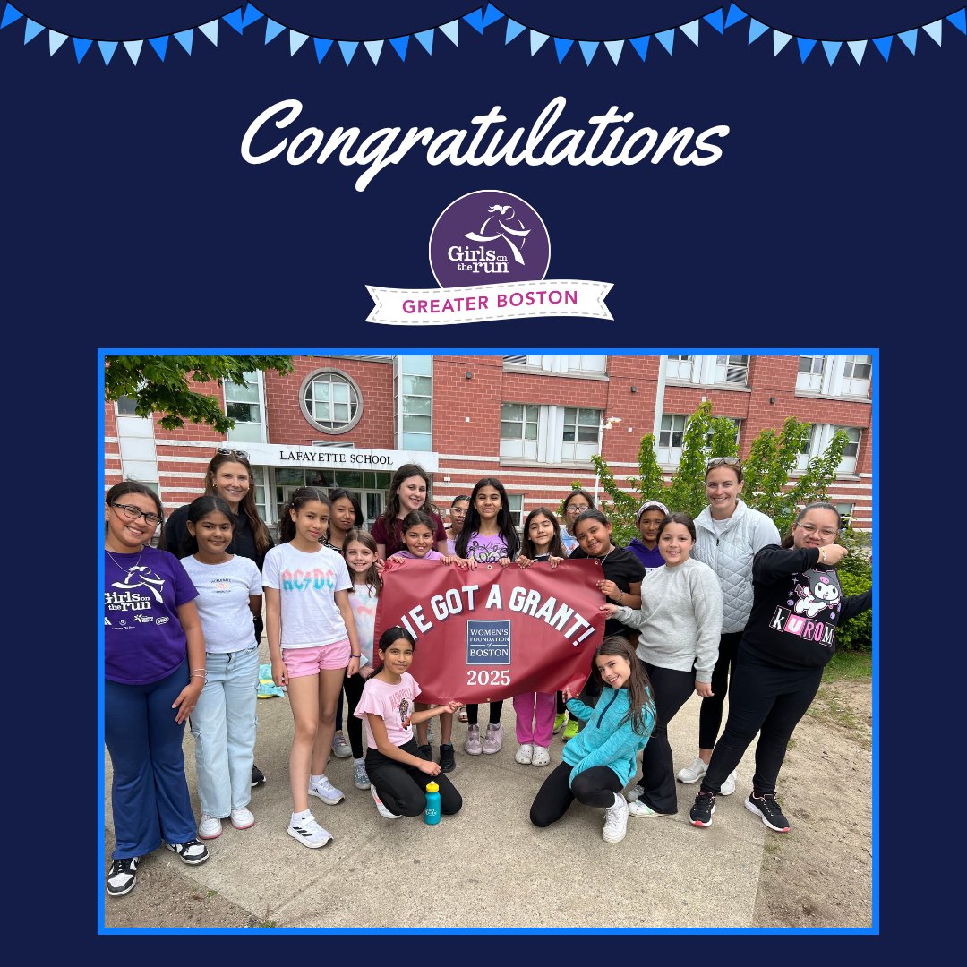 🎉Congratulations to Girls on the Run Greater Boston (GOTRGB)! 

We’re excited to award GOTRGB a three-year grant to expand their successful afterschool program in under-resourced school districts in Greater Boston and Gateway cities. 🏃‍♀️✨

#wfboston #gotrboston #GOTR