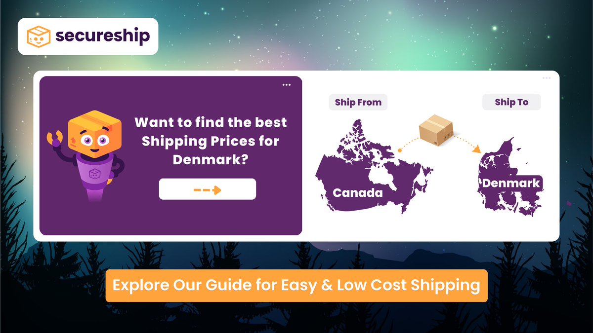 #Canada to #Denmark shipping made easy with Secureship's guide. 

Find the best shipping options and save time and money. 

Fun fact: Denmark generates over 40% of its electricity from wind power, showcasing its commitment to sustainability. bit.ly/3quMz16