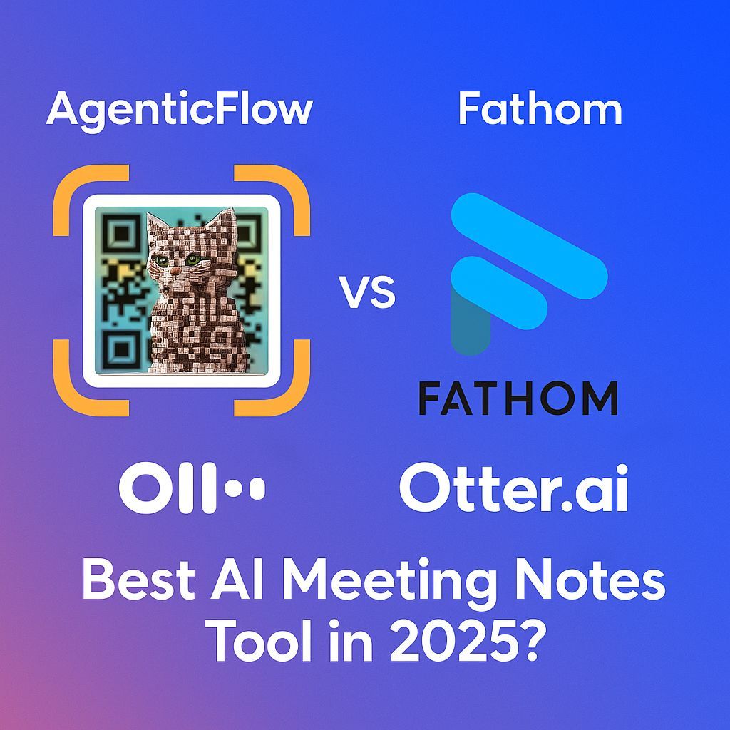 Saas_Tour's tweet image. AgenticFlow vs Fathom vs Otter AI

Which AI meeting assistant truly delivers in 2025?

🔍 We compared the best:  saastour.com/agenticflow-vs… 

#AItools #MeetingAssistant #AgenticFlow #Fathom #OtterAI #ProductivityTools #SaaSTour