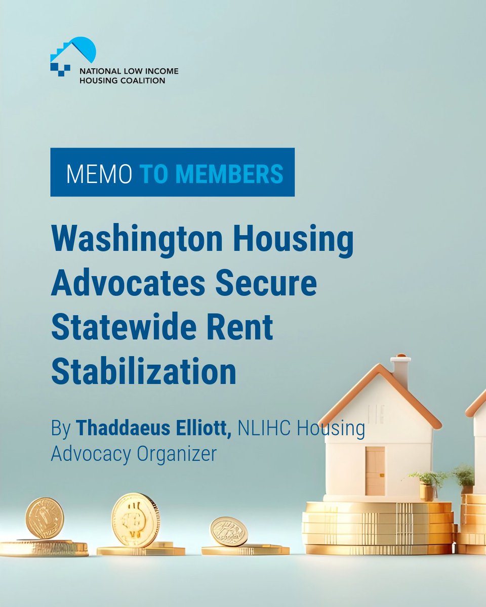 Thaddaeus Elliott, #NLIHC’s Housing Advocacy Organizer, covered the recent passing of House Bill 1217, in Washington. This makes Washington the third state after California and Oregon to institute statewide rent stabilization. See more here: ow.ly/Jwps50WgtAg