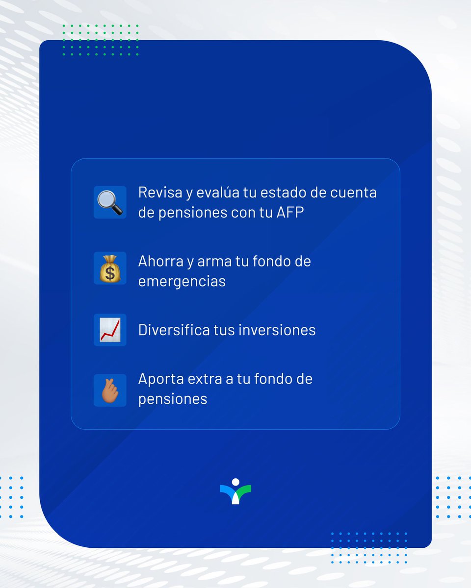 👶 👴 ¡Para sanar el pasado es necesario cuidar de quien vas a ser mañana!

Cada aporte que haces a tu pensión es una promesa de amor propio al adulto mayor que un día serás.  🫶 

Tu niño interior lo agradece y tu ‘yo” del FUTURO también. 

#Sipen