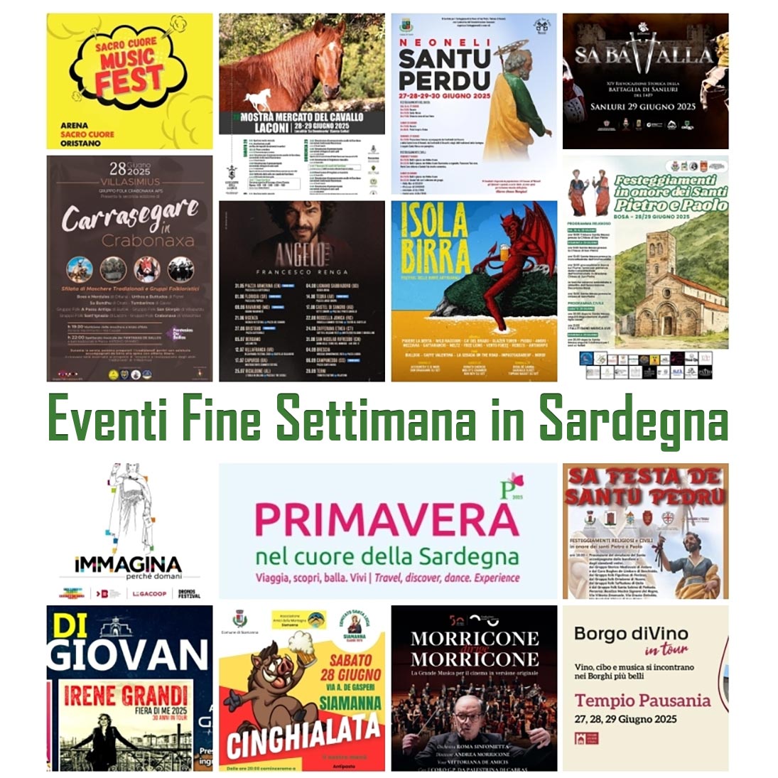 EVENTI DEL FINE SETTIMANA IN SARDEGNA
🎉 Scopri le sagre, le feste e gli eventi imperdibili nella nostra isola sabato 28 e domenica 29 giugno! 🌞
.
👉 bit.ly/sardegnaweek
.