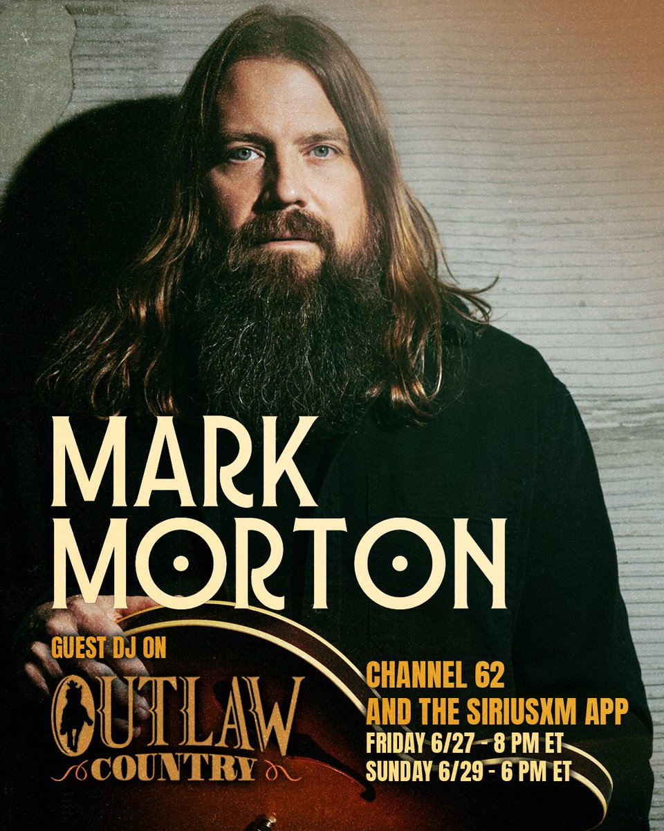 Lamb of God's <a href="/MarkDuaneMorton/">Mark Morton 🇺🇸</a> is on the 1's &amp; 2's in Outlaw Country as tonight's guest DJ! He'll be spinning songs from his new solo album "Without The Pain" and some of his favorite tunes. Catch his 4-hour block at 8pm ET or anytime in the <a href="/SIRIUSXM/">SiriusXM</a> app!