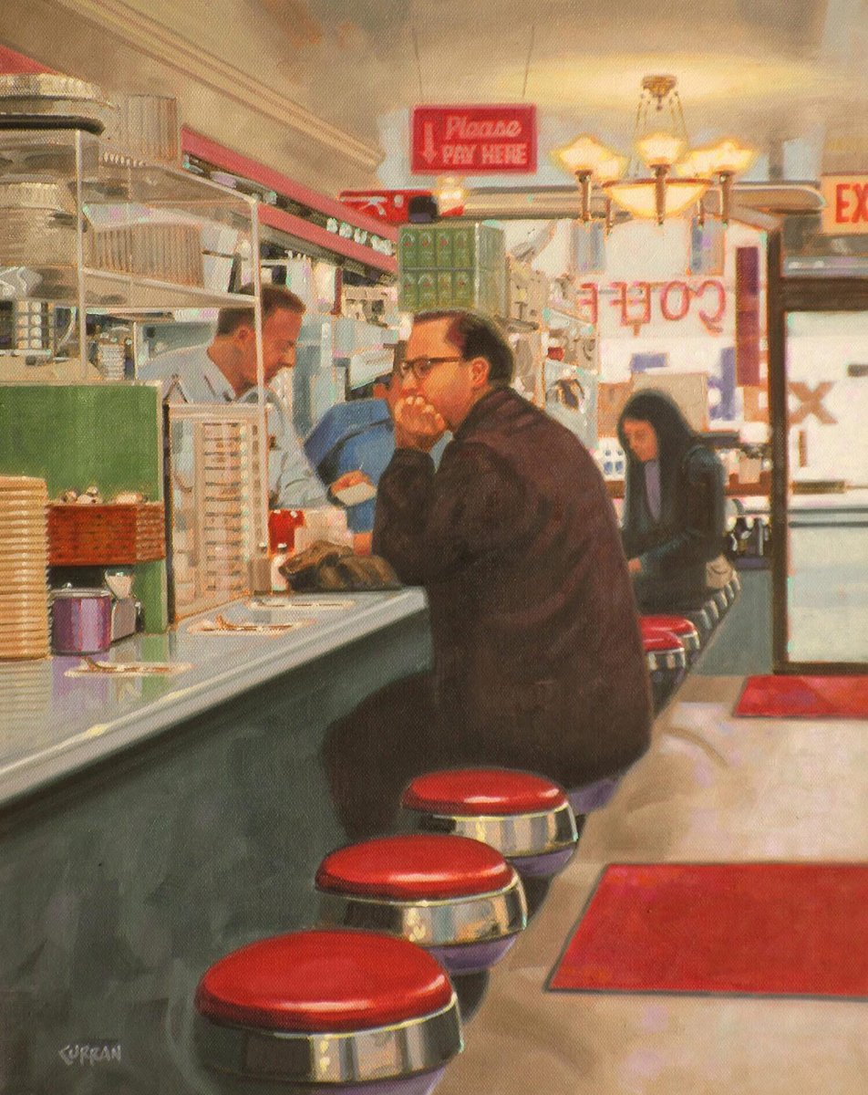 Donald Curran (American, born 1955)
Only The Lonely, 2025
Oil on canvas 
20 x 16 inches