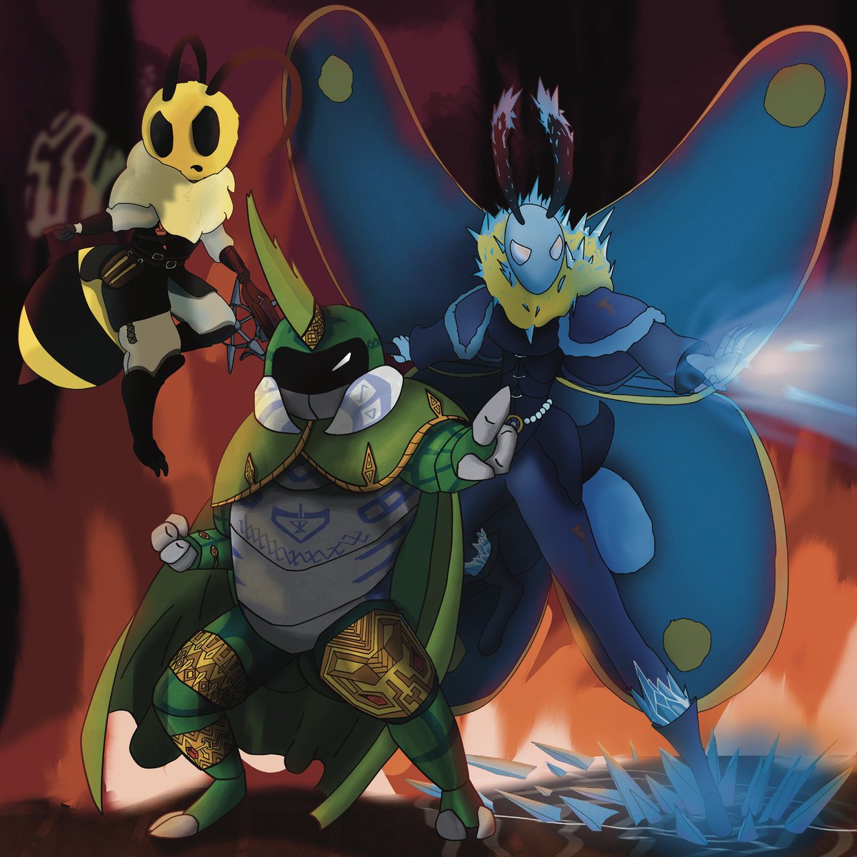 "OI! WE'RE THE BLOODY SNAKEMOUTH THREE! OR FOUR, DOESN'T MATTER!"

#bugfables