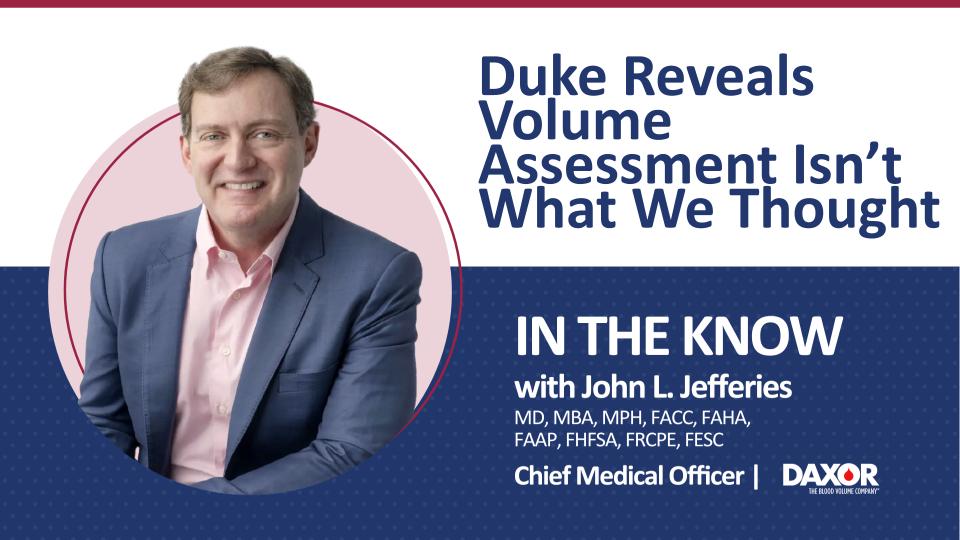 Daxor (@daxorbva) on Twitter photo The proxy markers we've relied on for decades? Turns out they're not telling us what we thought. Read more: linkedin.com/posts/daxorcor…
<a href="/jljefferiesmd/">John Lynn Jefferies MD</a>
#BVA
#heartfailure The proxy markers we've relied on for decades? Turns out they're not telling us what we thought. Read more: linkedin.com/posts/daxorcor…
<a href="/jljefferiesmd/">John Lynn Jefferies MD</a>
#BVA
#heartfailure