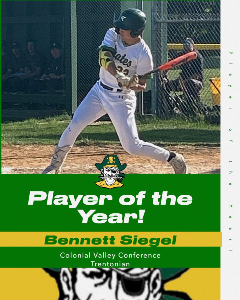 Congratulations to South Senior Bennett Siegel on being named Trentonian's CVC Player of the Year!