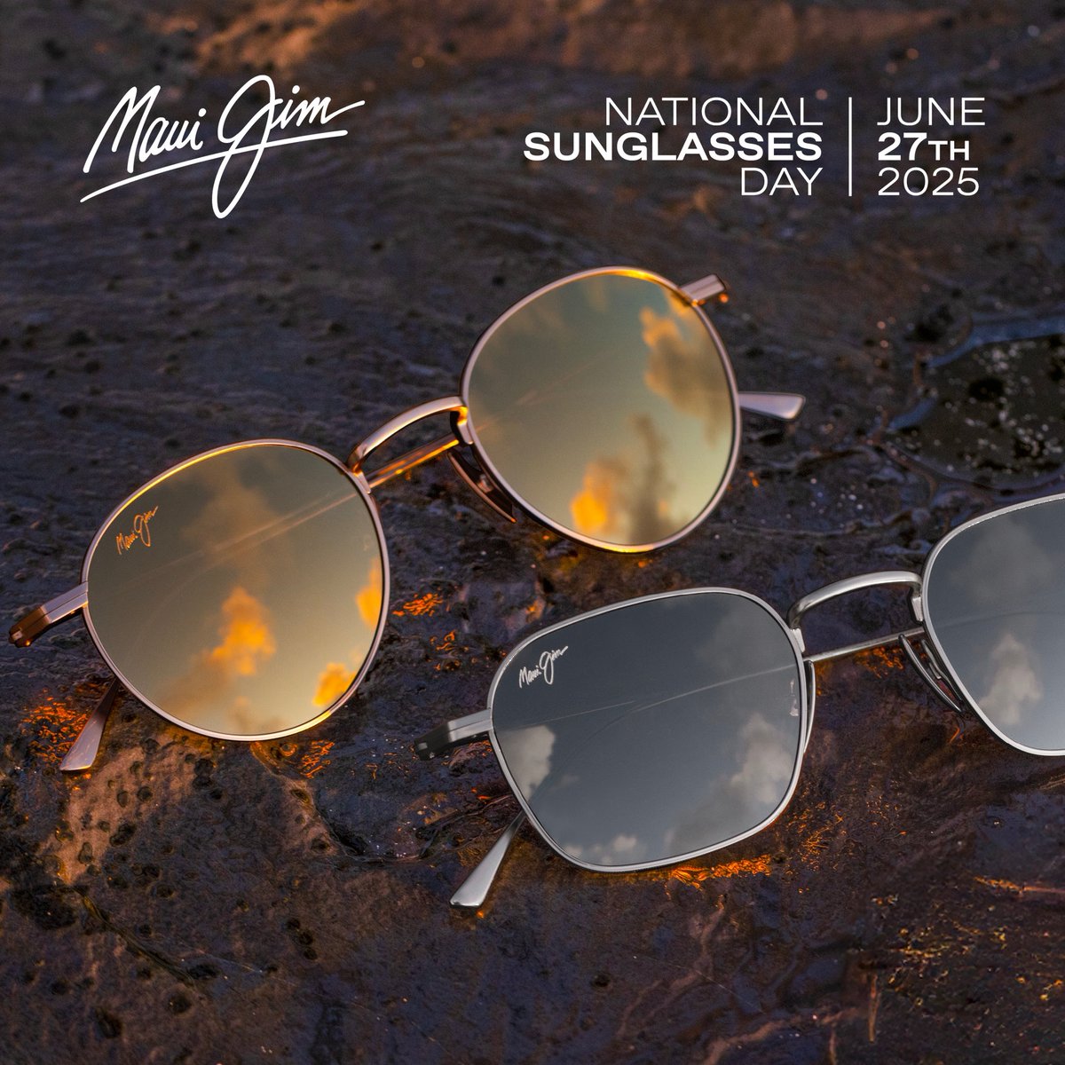 Experience the world in vivid color. Maui Jim redefines your outdoor experience, revealing a world that’s more clear and vibrant. Celebrate National Sunglasses Day in your Maui Jim sunglasses on June 27th! 
Share your photos with the hashtag #NSDwithMauiJim
 #ColorYouCanFeel.