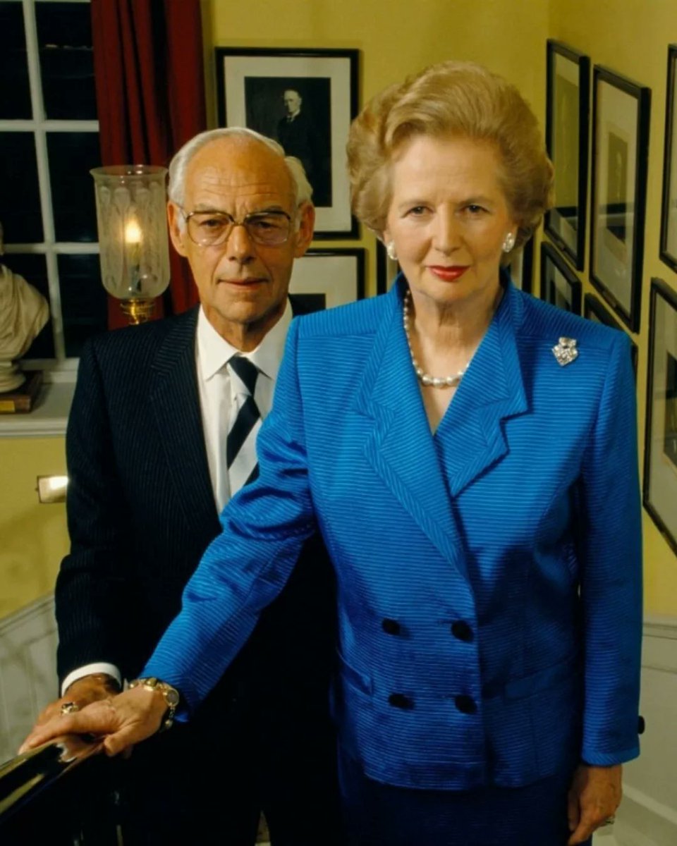 BrutusMaximusX's tweet photo. Sir Denis Thatcher, (10 May 1915 – 26 June 2003) 
Margaret Thatcher often spoke of the debt she owed her husband:“I could never have been Prime Minister for more than eleven years without Denis by my side,” she wrote in The Downing Street Years. 
He was her guide, and her rock. https://t.co/gy6CXZ3JFf