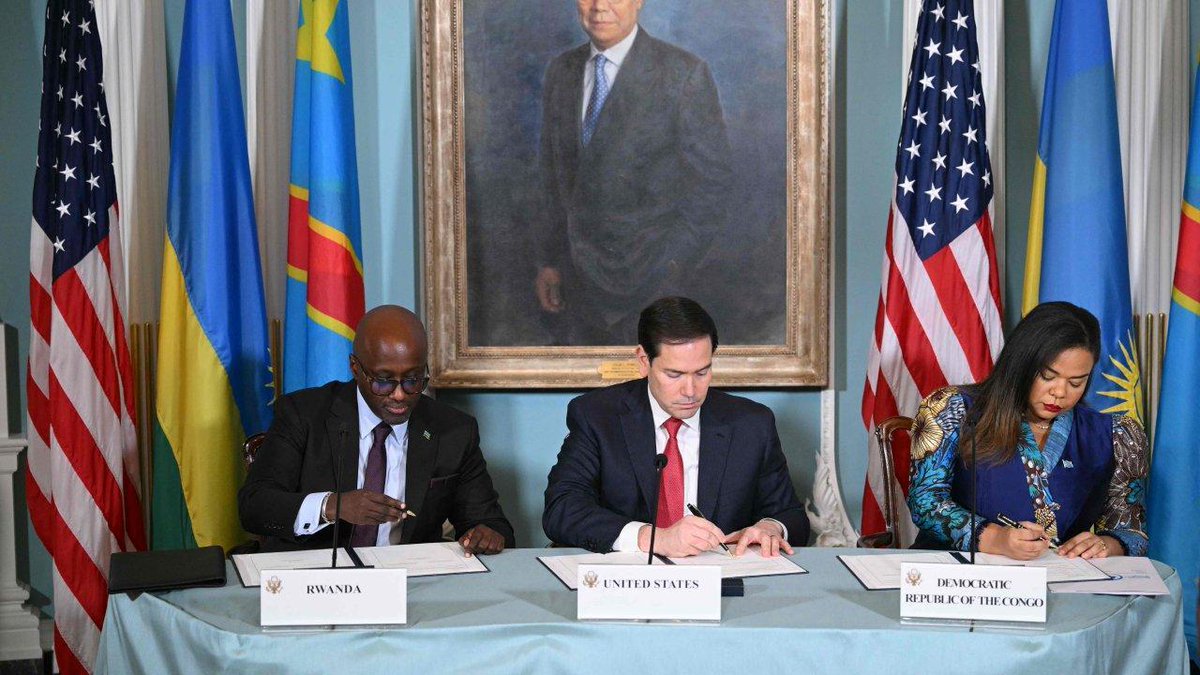 Congo en Rwanda tekenen vredesdeal, Trump rekent op bodemrijkdommen tijd.be/politiek-econo…