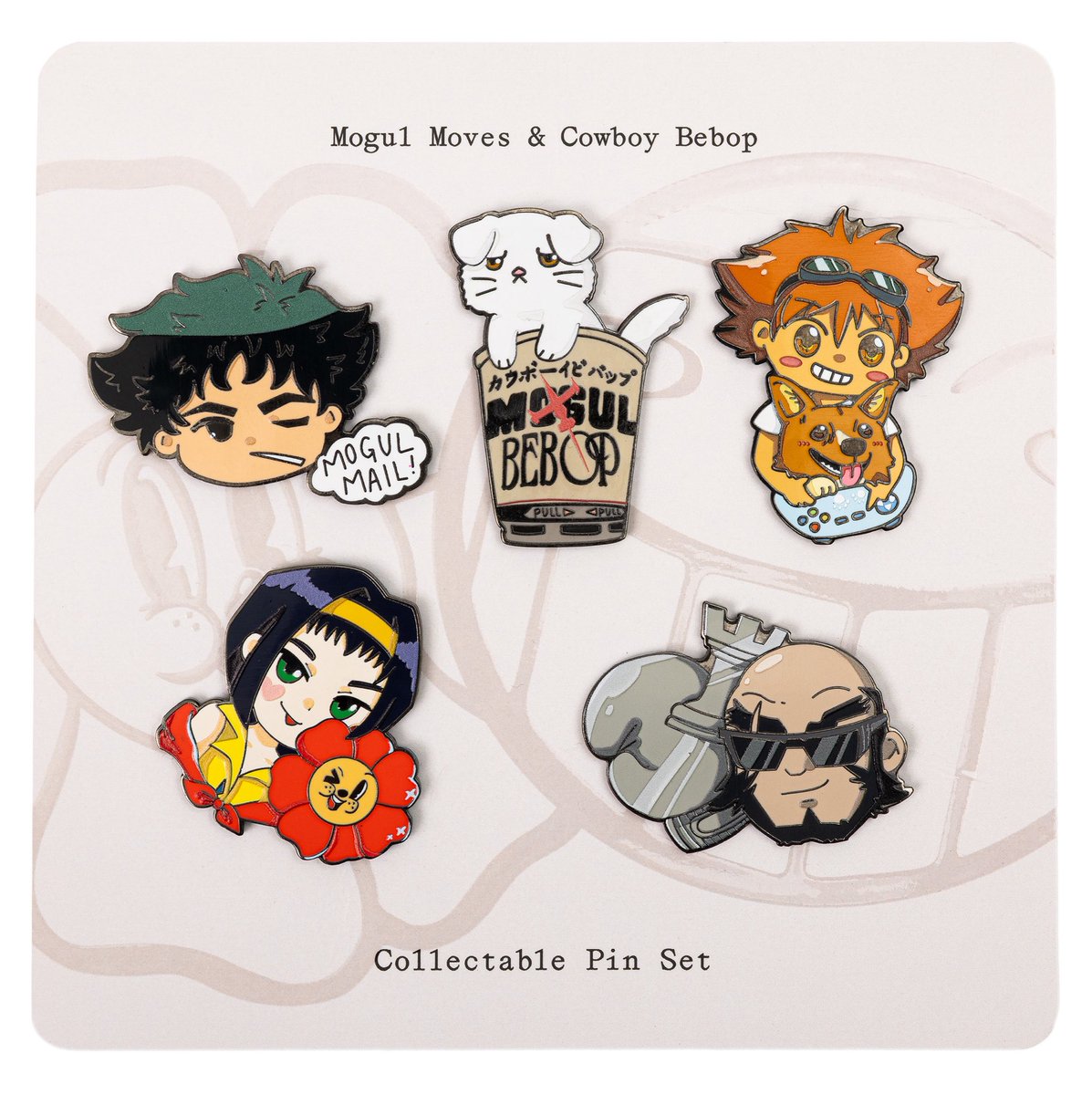 I did the pin art for the mogul moves x cowboy bebop collab!!! 🥰