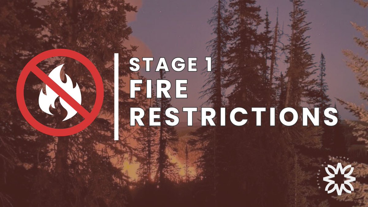 WasatchCounty's tweet image. Due to current and forecasted weather conditions and extreme fire danger throughout Utah, Stage 1 fire restrictions are in place beginning June 28. View map and detailed restrictions here: buff.ly/ir4ACti