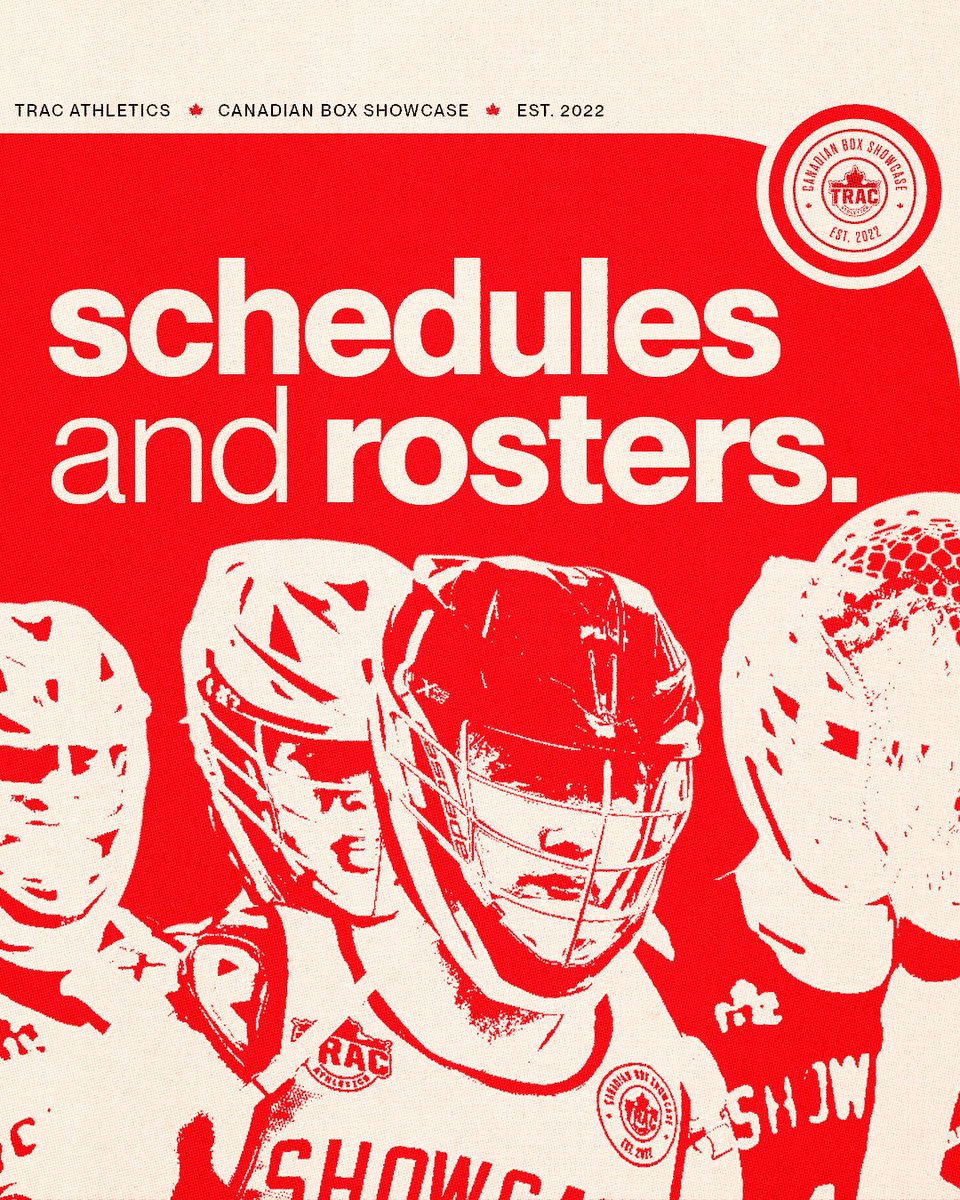 180+ players. 26 games. 11 teams. 2 days. 1 goal. 

2025 🇨🇦 Canadian Box Showcase schedules &amp; rosters: tracathletics.com/2025-canadian-…
