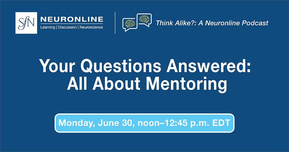 NeuronlineSfN's tweet image. Season 1 of Think Alike? is live now – have you listened yet?
Read about each episode to figure out which one to listen to first! And don't miss your chance to register for this webinar with Think Alike? guests.
Read: vist.ly/3n7xvj2
Register: vist.ly/3n7xvj3