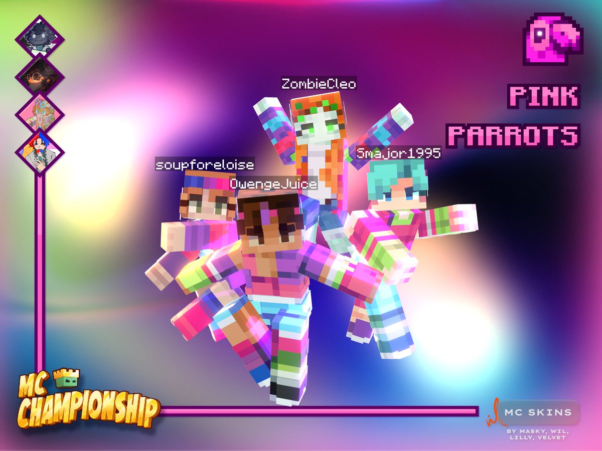 wil (@wilception) on Twitter photo -ˋˏ 💗 team pink parrots skins !! ˎˊ-
↳˳ MCC Pride !
↳˳ collab with <a href="/maskyzee/">Masky🎗🌻</a> <a href="/TotallyVelvet/">Velvet (Brain full of minecraft)</a> <a href="/lillybeacon/">lillybeacon.bsky.social</a> !!!
♡ ↺ appreciated !
↓ downloads below
⌈ #mccfanart #mccskins #pinkparrots <a href="/soupforeloise/">eloise</a> <a href="/ZombieCleo/">Zombie Cleo</a> <a href="/Smajor1995/">Scott Smajor 👑</a> <a href="/OwengeJuiceTV/">OwengeJuiceTV</a> ⌋ -ˋˏ 💗 team pink parrots skins !! ˎˊ-
↳˳ MCC Pride !
↳˳ collab with <a href="/maskyzee/">Masky🎗🌻</a> <a href="/TotallyVelvet/">Velvet (Brain full of minecraft)</a> <a href="/lillybeacon/">lillybeacon.bsky.social</a> !!!
♡ ↺ appreciated !
↓ downloads below
⌈ #mccfanart #mccskins #pinkparrots <a href="/soupforeloise/">eloise</a> <a href="/ZombieCleo/">Zombie Cleo</a> <a href="/Smajor1995/">Scott Smajor 👑</a> <a href="/OwengeJuiceTV/">OwengeJuiceTV</a> ⌋