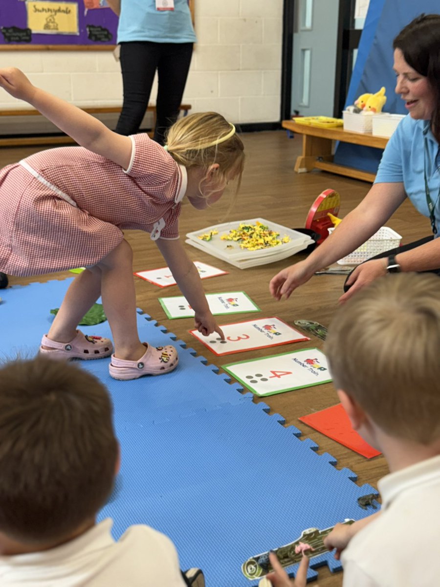 Nursery boarded ‘The Number Train’ today and took a fun mathematical journey with squeals of delight throughout! #MathsatEM #EYFS <a href="/WeAreBDAT/">BDAT</a>