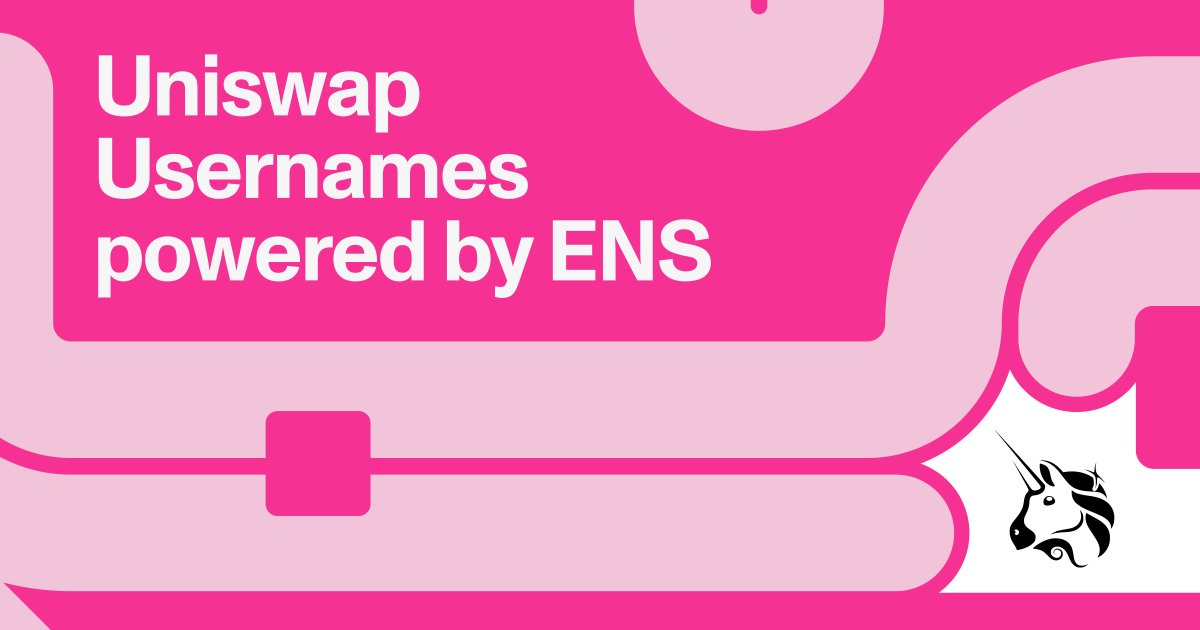 ensdomains's tweet photo. Uniswap has passed 1.7M+ usernames powered by ENS.

Gasless. Offchain. Claimed in-app.
From 0x… to you.uni.eth — this is what ENS looks like at scale.

How it works, why it matters → https://t.co/TTlepYDg0d https://t.co/pXaQz6s1VY