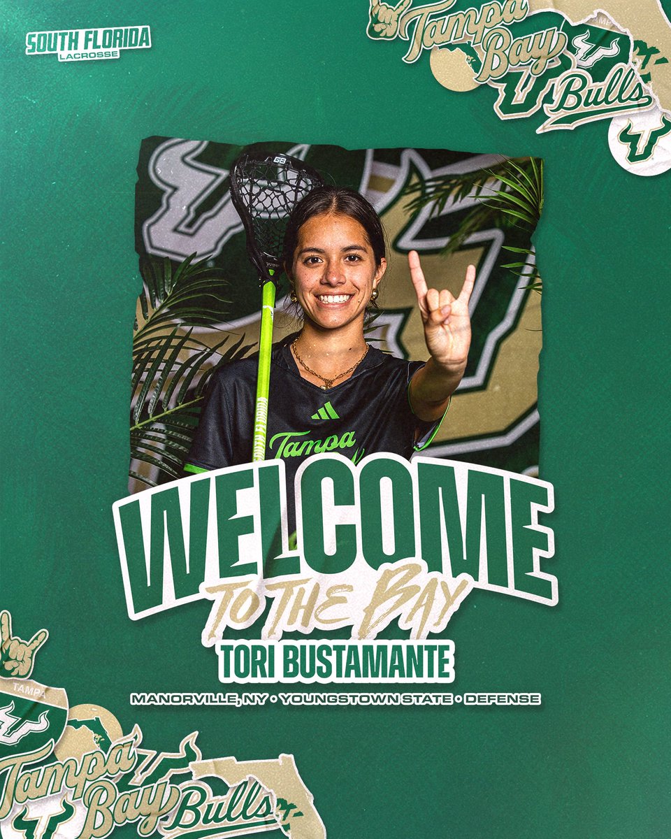 USF Women's Lacrosse (@usfwlax) on Twitter photo Welcome to the Bay, Tori Bustamante 🌴
#HornsUp🤘 Welcome to the Bay, Tori Bustamante 🌴
#HornsUp🤘