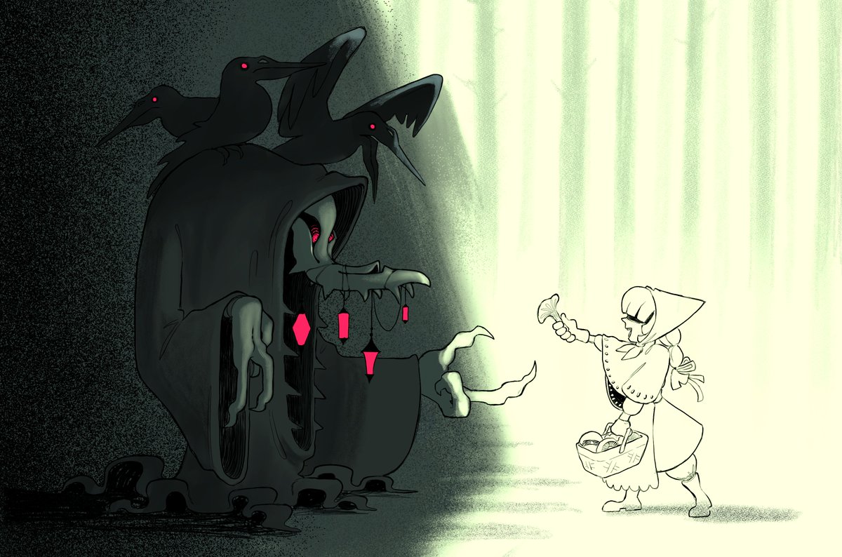 Doin a comm that is reminding me a lot of this older drawing I never finished bc I thought it looked bad. But Idk what I was smokin to think that bc I like this one a lot, and I should finish it.