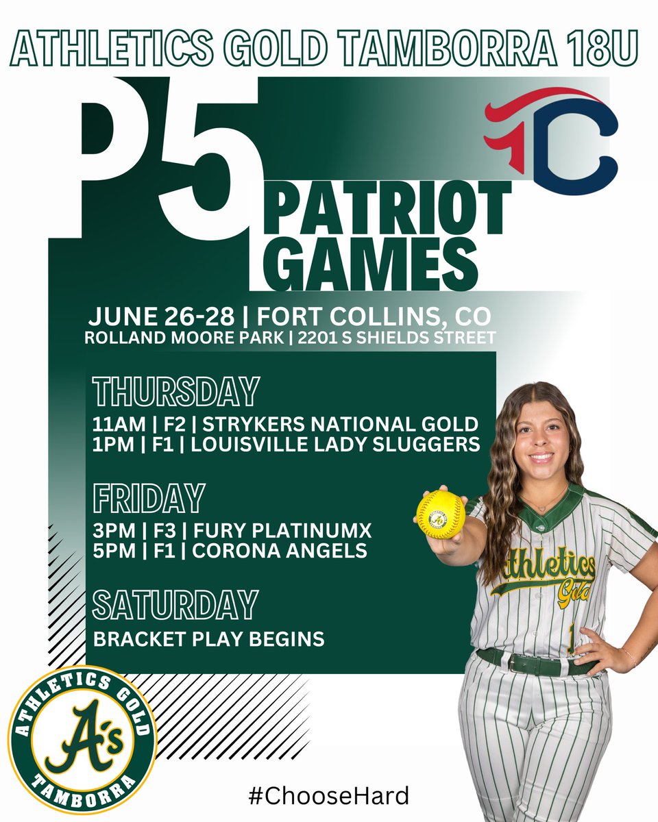 Jessica Epps (2026 RHP) (@jessicaepps26) on Twitter photo On to day two of the Colorado Patriot games with <a href="/AGTTamborra18U/">Athletics Gold Tamborra 18U Gold - Tamborra</a> ! 💚 On to day two of the Colorado Patriot games with <a href="/AGTTamborra18U/">Athletics Gold Tamborra 18U Gold - Tamborra</a> ! 💚