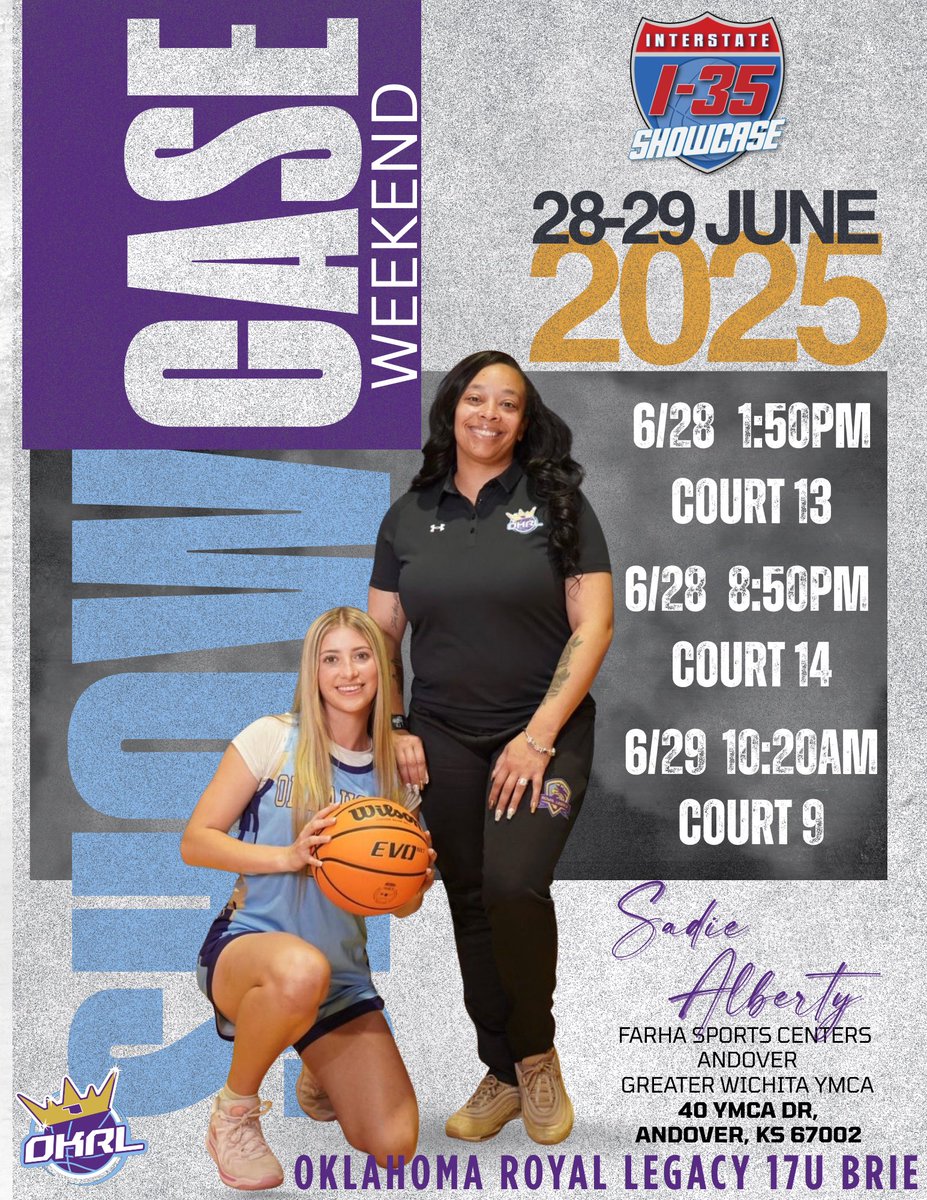 Sadie Alberty (@bball_sadie) on Twitter photo Excited to be back with my team and ready for the weekend!
<a href="/ok_royallegacy/">Oklahoma Royal Legacy Basketball Club</a> <a href="/MissDST1913/">Coach Brie Wright</a> <a href="/coachfroese/">Seth Froese</a> <a href="/I35Showcase_GBB/">I-35 Showcase GBB</a> Excited to be back with my team and ready for the weekend!
<a href="/ok_royallegacy/">Oklahoma Royal Legacy Basketball Club</a> <a href="/MissDST1913/">Coach Brie Wright</a> <a href="/coachfroese/">Seth Froese</a> <a href="/I35Showcase_GBB/">I-35 Showcase GBB</a>