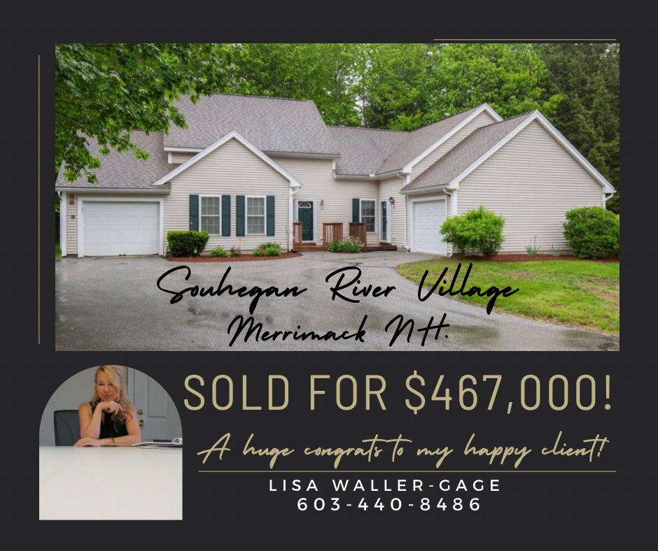 GreatFindsNH's tweet photo. New Home, New Beginnings, New Memories!  This one is so well deserved for my wonderful client!  It has one floor low maintenance with the sound of the river, luxury baths, cathedral ceiling, gorgeous palladium window, fireplace, kitchen with granite counters.  Congrats Mary Ann! https://t.co/T7lmbOxV8U