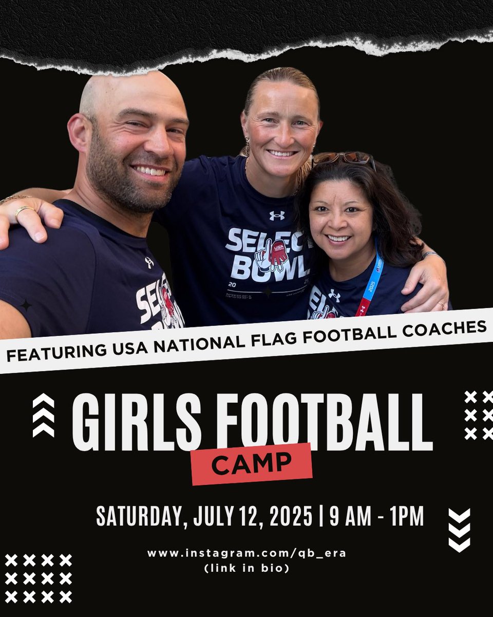 QB Era (@eraqb67104) on Twitter photo 𝐌𝐞𝐞𝐭 𝐭𝐡𝐞 𝐭𝐞𝐚𝐦…
Now featuring <a href="/WilsonFootball/">Wilson Football</a> 🔥👀
🚨 Calling girls from ALL AGES 🚨
It goes down July 12th!
Register now 📲: events.com/r/en_US/regist… 𝐌𝐞𝐞𝐭 𝐭𝐡𝐞 𝐭𝐞𝐚𝐦…
Now featuring <a href="/WilsonFootball/">Wilson Football</a> 🔥👀
🚨 Calling girls from ALL AGES 🚨
It goes down July 12th!
Register now 📲: events.com/r/en_US/regist…