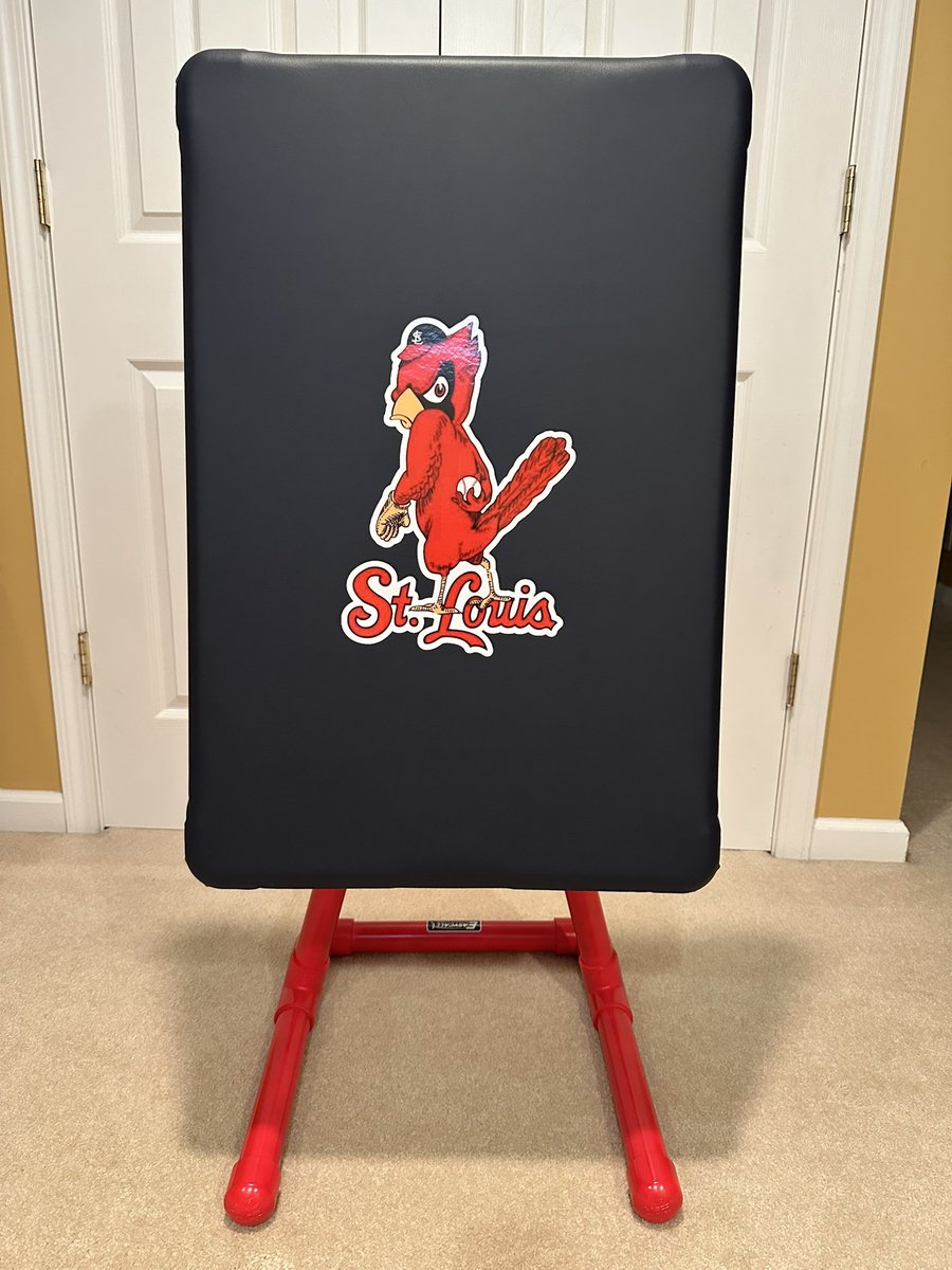 EasyCallKZone's tweet photo. Navy blue strike zone with a red base and custom St. Louis decal #wiffleball #easycall #blitzball https://t.co/U2Mb5gcLZY