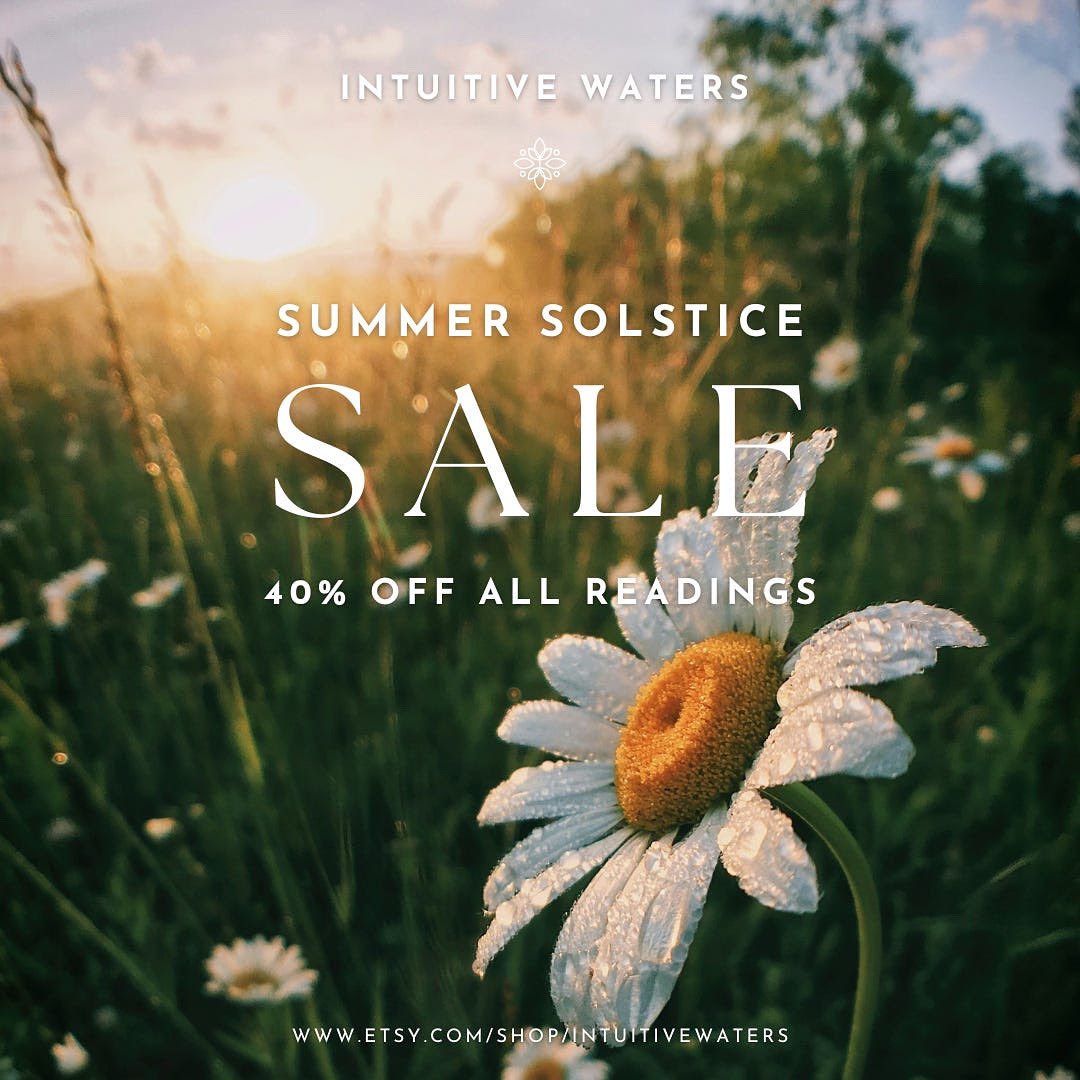 I’m running a Summer Solstice Tarot Sale - 40% off all of my readings for a limited time. Book a session at the link below 🔮

etsy.com/shop/Intuitive…