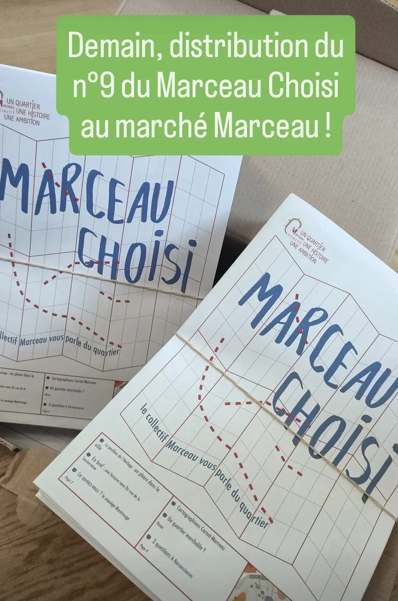 🔈Ce samedi 28 juin, distribution (gratuite, comme toujours !) du journal de quartier le Marceau Choisi au marché #Marceau !