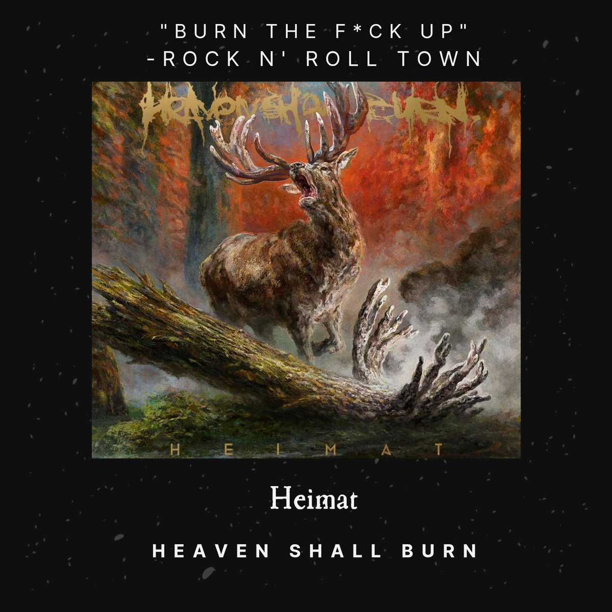 RockNRollTown's tweet photo. 🤘🏻 Heaven Shall Burn - Heimat 💿

"𝐁𝐮𝐫𝐧 𝐓𝐡𝐞 𝐅*𝐜𝐤 𝐔𝐩" - 𝑹𝒐𝒄𝒌 𝑵' 𝑹𝒐𝒍𝒍 𝑻𝒐𝒘𝒏

#RnRT #RockNRollTown #Towners #HeavenShallBurn #Heimat #Album #Release #BurnTheFuckUp #Review #HeavenShallBurnFans #Metalcore #Music #AlbumReview #CDReview https://t.co/75yUqjjcoz