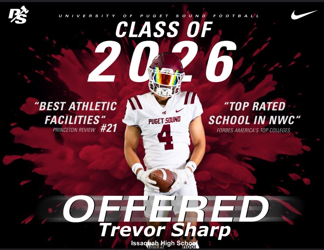Trevor Sharp (@trevor_sharp8) on Twitter photo After a great conversation with <a href="/CoachCarskie/">David Carskie 🪓</a>, I am extremely thankful to receive an offer to play for <a href="/P_S_football/">Puget Sound Football</a>!
<a href="/LOGGER_LBCOACH/">UPS Loggers Coach Jeff Schmidt</a> <a href="/issaquahfb/">Issaquah Football</a> <a href="/CoachJoshuazb/">Joshua Brookshire</a> <a href="/ttherzog/">Coach Trent Herzog</a> <a href="/TFordFSP/">Tracy Ford</a> <a href="/Itstdub3/">Tykee Woods</a> <a href="/RFordFSP/">Reggie Ford</a> <a href="/PrepRedzoneWA/">Prep Redzone Washington</a> <a href="/NickFarman55/">Nick Farman M.S.</a> <a href="/JordanJ_/">Jordan Johnson</a> <a href="/BrandonHuffman/">Brandon Huffman</a> After a great conversation with <a href="/CoachCarskie/">David Carskie 🪓</a>, I am extremely thankful to receive an offer to play for <a href="/P_S_football/">Puget Sound Football</a>!
<a href="/LOGGER_LBCOACH/">UPS Loggers Coach Jeff Schmidt</a> <a href="/issaquahfb/">Issaquah Football</a> <a href="/CoachJoshuazb/">Joshua Brookshire</a> <a href="/ttherzog/">Coach Trent Herzog</a> <a href="/TFordFSP/">Tracy Ford</a> <a href="/Itstdub3/">Tykee Woods</a> <a href="/RFordFSP/">Reggie Ford</a> <a href="/PrepRedzoneWA/">Prep Redzone Washington</a> <a href="/NickFarman55/">Nick Farman M.S.</a> <a href="/JordanJ_/">Jordan Johnson</a> <a href="/BrandonHuffman/">Brandon Huffman</a>