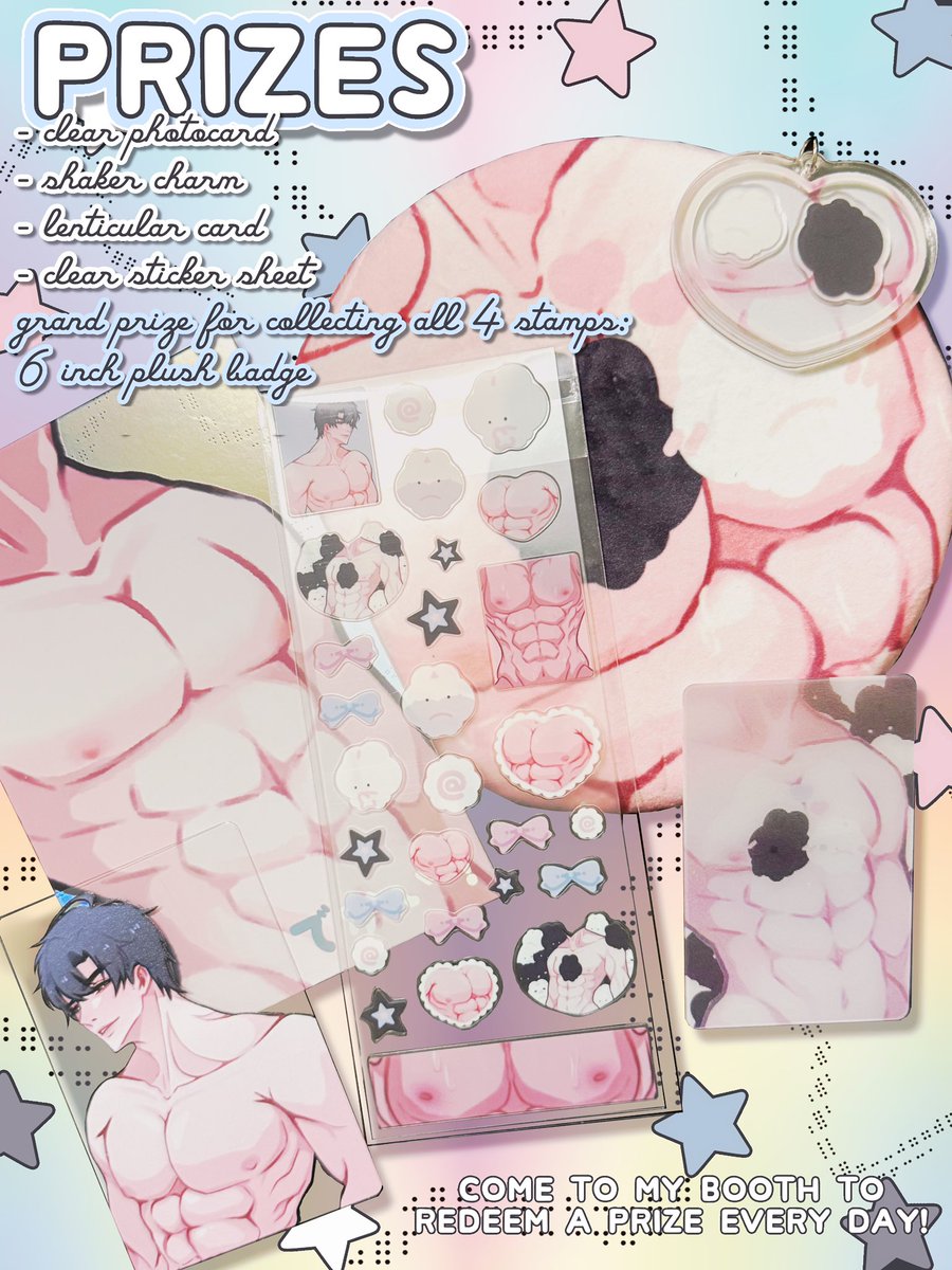 l0vetrisha's tweet photo. ikemen hunting @ ax? join my SOLO stamp rally for anime expo! ⸜(｡˃ ᵕ ˂ )⸝♡

all u need to do is spend $20 and visit me every day to get a prize every day !!

if you have all 4 stamps, you’ll get a giant plush badge !!

#LoveandDeespace #animeexpo2025 #animeexpoartistalley https://t.co/R5h6ehjlBv