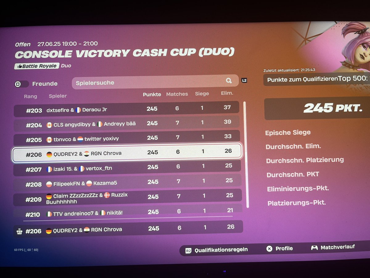 Qualed EU CCC w/ @ChrovaFN 🏆